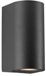 Wandlamp Canto Maxi2 rond 2x GU10 zwart IP44