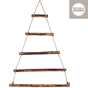 Boom hangend bruin 110cm hout met jute touw