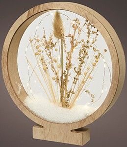 Frame hout rond staand 27cm 25leds