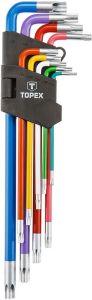 TX-sleutelset torx 9 delig lang