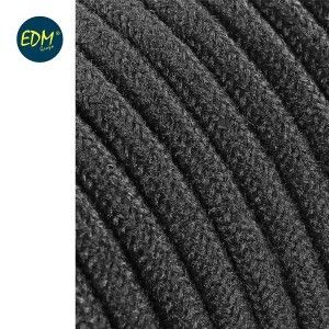 Omsponnen snoer 2x0,75qmm zwart 5m