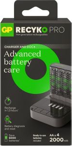 GP Batterijlader USB 1,3H met 4x2100mA AA batterij