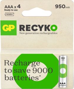 GP NiMH oplaadbare batterij AAA 950mA blister(4)