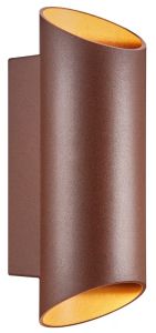 Wandlamp Nico rond 2x GU10 roest IP54