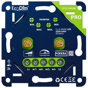 LED dimmer DUO 2-100W EcoDim PRO universeel