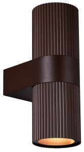 Wandlamp Kyklop Ripple rond 2x GU10 roest IP54