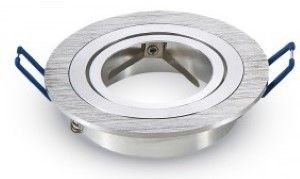 Inbouwspot verstelbaar 50mm rond geborsteld aluminium