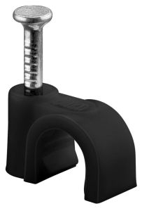 Kabelclip 6mm rond zwart box(100)