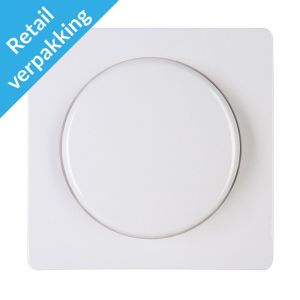 Verpakt Kopp Paris arctic wit afdekplaat + knop dimmer
