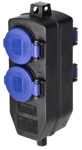 Hangkoppeling zwart IP44 4V met klep