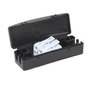 Kabelkoppeling IP20 zwart met 2 polige connector