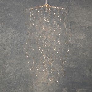 LED tak hangend zilver warm wit 512 lamps 150cm