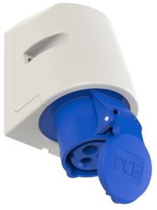 CEE 3P/16A/230V opbouw wcd blauw