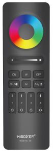 RGB-CCT afstandsbediening 2.4G 4-zones mat zwart design