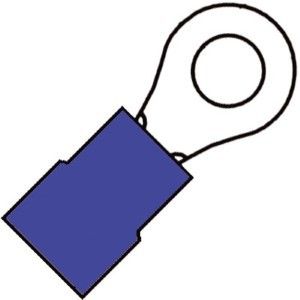 Kabelschoen ring blauw 5.3mm