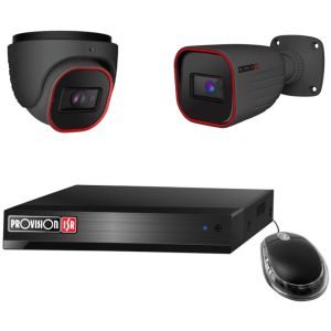 PROVISION IP-BOX 4Mpix HDD-recorder & 2 IP-camera's ZWART