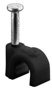 Kabelclip 5mm rond zwart box(100)