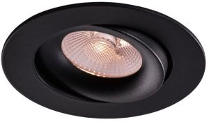 LED inbouwspot 8,2W DimToWarm 96mm rond verstelbaar zwart