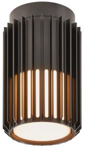 Plafondlamp Aludra E27 zwart IP54
