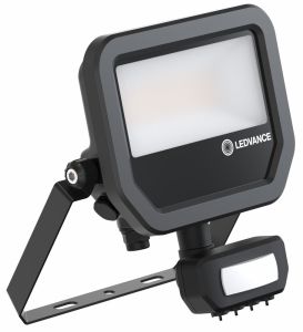 LED Bouwlamp 17W 4000K zwart + sensor