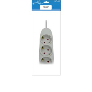TCD RA 6-voudig 1,5m snoer wit