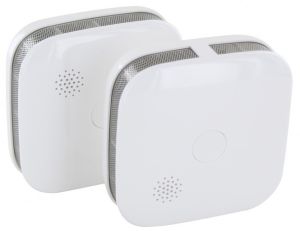Optische mini rookmelder koppelbaar +lithium batterij 5 jaar blister(2)