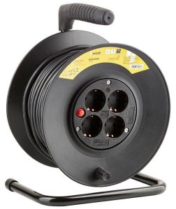 Kabelhaspel H05 3x1,5qmm 25m zwart