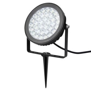 RGB-CCT LED tuinspot IP65 25W rond zwart