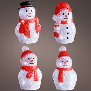 LED Sneeuwpop acryl 20 LEDS 25cm