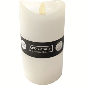 LED flakkerkaars 7,5x15cm witte echte wax