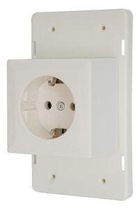 Deksel met stopcontact RA voor lasdoos creme POWER
