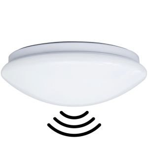 LED Plafonniere 255mm wit 9W 3CCT IP44 + sensor