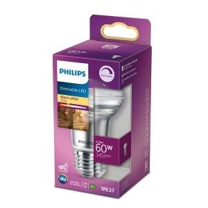 Philips LED spot R63 E27 4,5-60W 2700K dimbaar blister