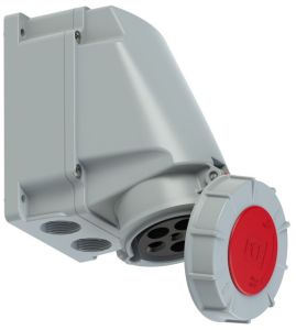 CEE 5P/63A/400V opbouw wcd rood IP-67