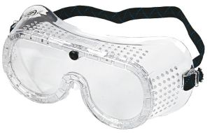 Veiligheidsbril transparant met rubber band