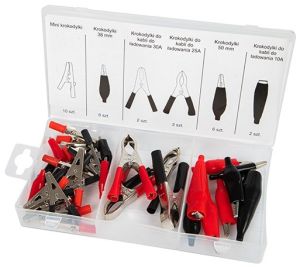 Krokodilklem geisoleerd box 28 delig