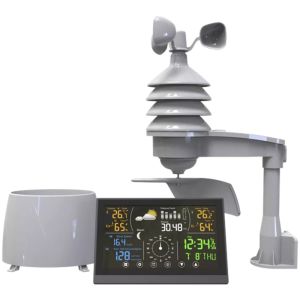 Weerstation kleurrijk met draadloze regen en windsensor