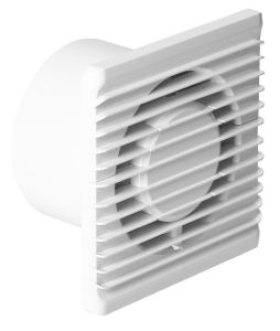 Badkamer - Toilet ventilator wit 100mm + timer en sensor