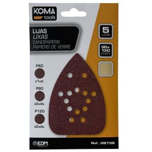Koma tools schuurpapier 13x9,5cm 5stuks