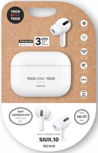 Oordopjes draadloos Bluetooth met oplaadcase wit lightning