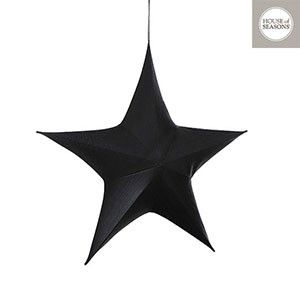 Ster hangend zwart 80x26x75cm