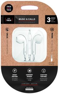 Oordopjes stereo 3,5mm met volumeregelaar wit