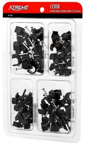 Kabelclip 6-7-8-9 mm rond zwart blister(80)