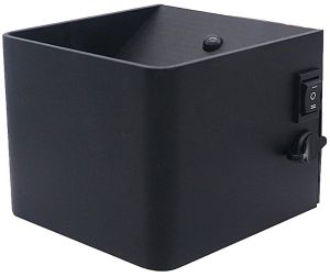 LED Wandlamp 6W oplaadbaar zwart 2700K IP44 + sensor