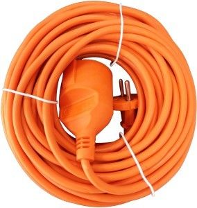Verlengsnoer PVC oranje 2x1qmm 30m