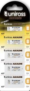 Uniross 27A batterij 12V blister(5)
