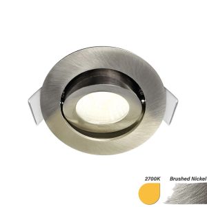 LED inbouwspot 5W 2700K 62mm 60gr rond verstelbaar geschuurd staal
