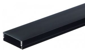 LED profiel opbouw zwart 30x10mm 2m mat zwarte kap