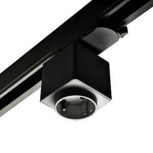 Rail 3-fase stopcontact 16A zwart