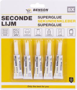 Secondelijm 5 tubes 3 gram